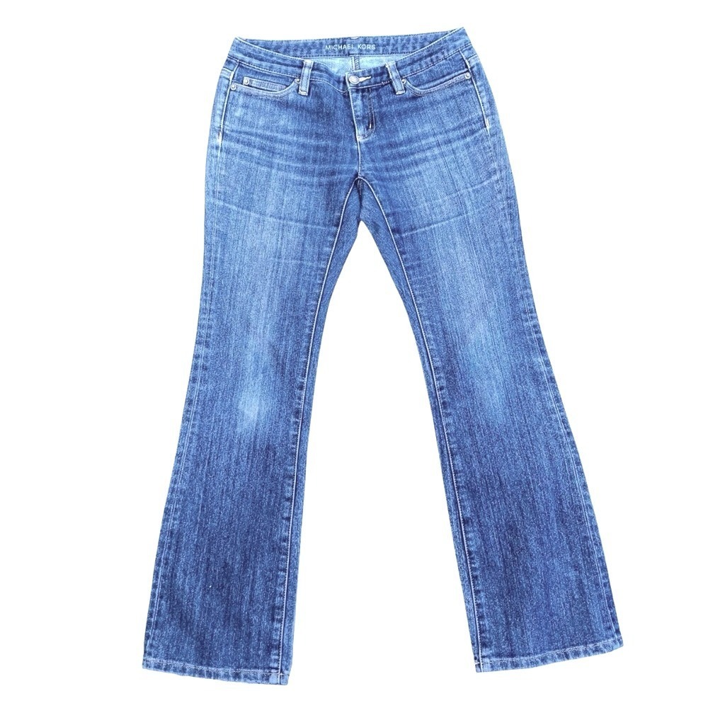 Michael Kors Womens Petite Bootcut Jeans Size 2P Medium Wash Denim